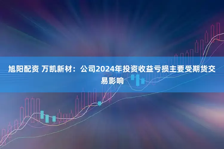旭阳配资 万凯新材：公司2024年投资收益亏损主要受期货交易影响